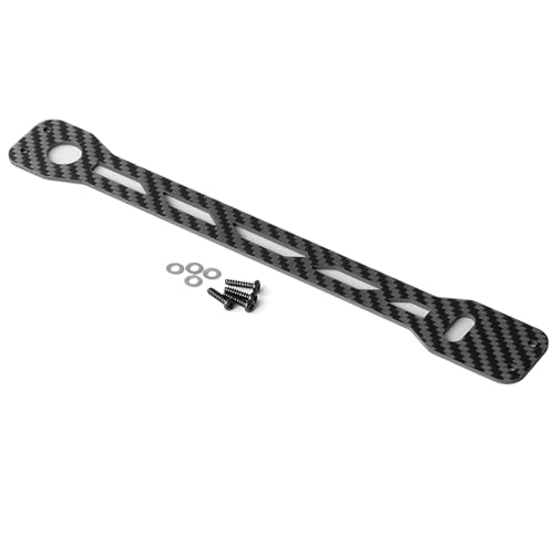 RC Carbon Fiber Battery Mount Plate Battery Retaining Mount Plate Battery Holder Strap Compatible with Tamiya TT02 1/10 RC On Road Touring Car Upgrade Parts