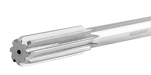 Accusize Industrial Tools 15.0 mm H.S.S. M2 Straight Shank Straight Flute Chucking Reamers, Right Hand, Shank Dia 11 mm, 6 Flute, 8'' Oal, 0400-5150 | 15.0 mm HSS M2 Straight Shank Straight Flute Chucking Reamers, RH, Shank 11 mm, 6 Flute, 8" OAL - size: