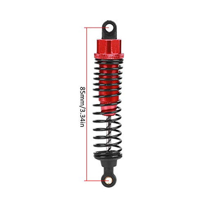 Shock Struts Damper, 2 Pcs Front Rear Shocks Damping Metal RC Car Upgrades Part Absorbers Oil Damper for 1/10 Flat RC Racing Car (85MM) - size: 85MM