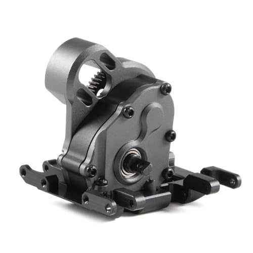 21% Overdrive MR24 Billet Transmission with Delrin Skid Plate for SCX24 Custom Build Brushless 1/24 RC Crawler Comp Rigs (Gray) - color: Gray