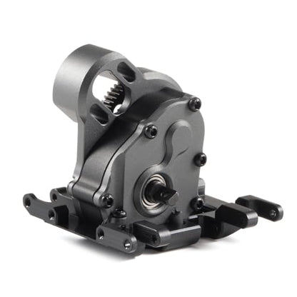 21% Overdrive MR24 Billet Transmission with Delrin Skid Plate for SCX24 Custom Build Brushless 1/24 RC Crawler Comp Rigs (Gray) - color: Gray