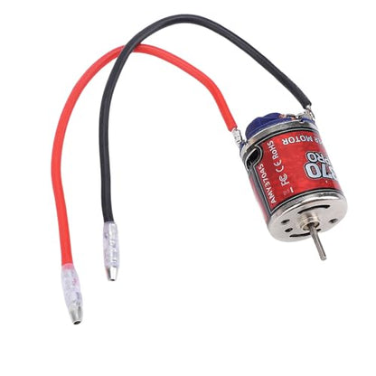 RC Motor 370 Brushed Motor with Stainless Steel Casing 45T for High Speed Remote Controlled Cars and Boats