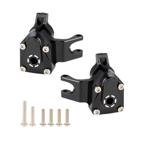 RC Steering Knuckle Block for Axial for Capra for UTB 18 1/18 CNC Aluminum Portal Axle Steering Knuckles Set RC for Racing Crawler Car Accessories(Black) - size: Black