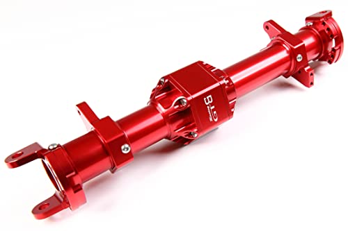 GTB Metal Front + Rear Axle Housing Set Fit Kyosho Mad Force Kruiser FO-XX Mad Crusher Upgrade Part (Red) | Aluminum Kyosho Mad Crusher Foxx USA-1 Axle - color: Red