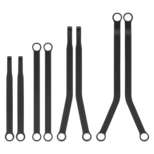 Aluminum High Clearance Chassis Links for 1/30 Axial SCX30 RC Crawler Car Upgrade Parts (Black) - color: Black