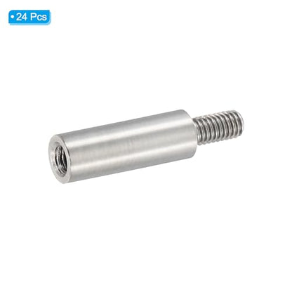 PATIKIL 24pcs M3 Standoffs, M3 14+6mm Spacer Standoffs Steel Threaded Standoffs Screws Kit 3mm ID 5mm OD Metric Male Female Thread Adapters for Circuit Board PCB RC Drones Motherboard - size: 14+6mm L