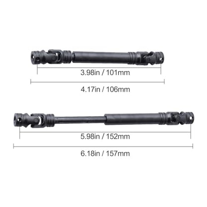Hobbypark 105-155mm Steel Centre Drive Shaft CVD for 1/10 RC Crawler Axial SCX10 Redcat Gen7 /Pro RC4WD D90 Upgrade Parts Hop-Ups Replacement (2pcs)