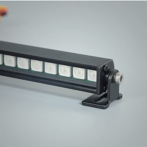 RC Repair Tool 155mm RC Car Roof Lamp Colorful Waterproof 24 L-E-D Light Bar for 1/10 RC Crawler Axial SCX10 II 90046 D90 TF2 JK for Rubicon Body