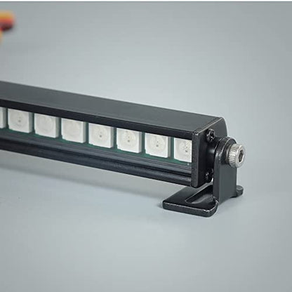 RC Repair Tool 155mm RC Car Roof Lamp Colorful Waterproof 24 L-E-D Light Bar for 1/10 RC Crawler Axial SCX10 II 90046 D90 TF2 JK for Rubicon Body