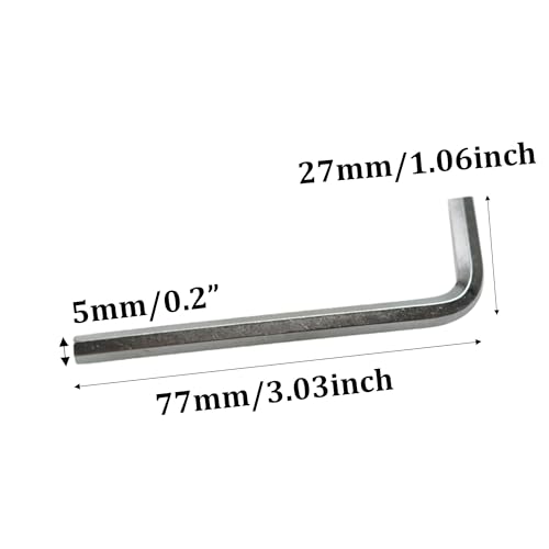 25Pcs 5mm Allen Wrench L-Shaped Hex Key Wrench Set, Metric Hexagon Head Replacement Tool for Furniture and Bike Repair - size: 5mm