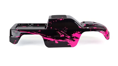 SummitLink Custom Body Compatible for 1/10 Scale RC Car or Truck (Truck not Included) (Muddy Hot Pink Over Black) - style: Muddy Hot Pink Over Black