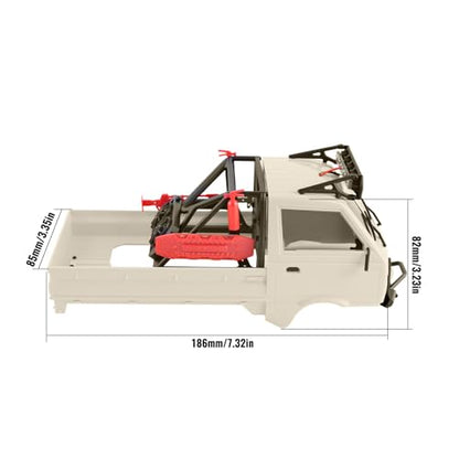 KT24 1/24 Kei Truck Hard Body Shell Kit for 133mm Wheelbase SCX24,WW | Plug-and-Play Lighting, For SCX24 C10/Bronco/Wrangler/Base Camp/4Runner - color: Warm White