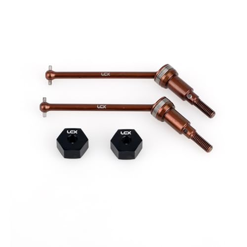 LCX Racing RC Crawler Car Hard Steel Front Rear Universal Joint Driveshafts Clamping Wheel Hex for Arrma 1/14 1/18 Truck Granite Typhon Grom ARA2102 ARA2106, Upgrades Parts Accessories