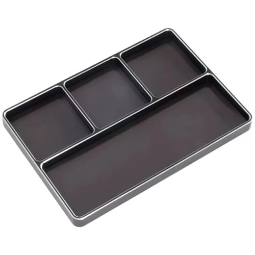 RC Repairs Spare Parts For RC Car Remote Control Aircraft Remote Control Ship Metal Frosted Screw Tool Storage Box Tray Accessories(Black) - color: Black