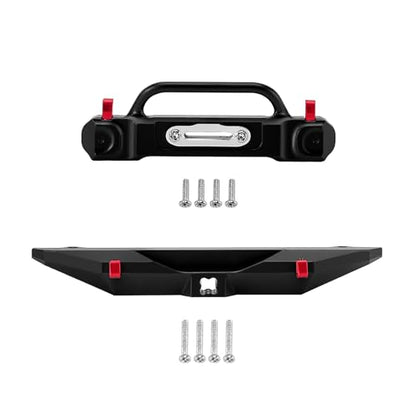 INJORA Aluminum Front Rear Bumper for 1/30 Axial SCX30 JLU