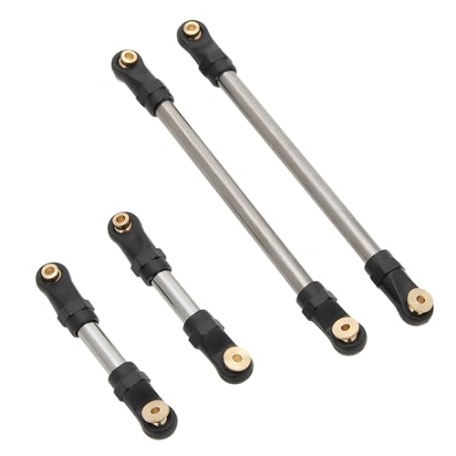 MEUS Racing SCX24 Links High Clearance Chassis Links & Steering Links Set for Axial 1/24 SCX24 Deadbolt AXI90081 B17 AXI00004 RC Crawler (Titanium Alloy) - color: Titanium