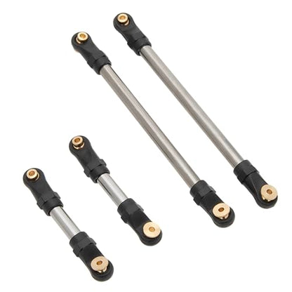 MEUS Racing SCX24 Links High Clearance Chassis Links & Steering Links Set for Axial 1/24 SCX24 Deadbolt AXI90081 B17 AXI00004 RC Crawler (Titanium Alloy) - color: Titanium