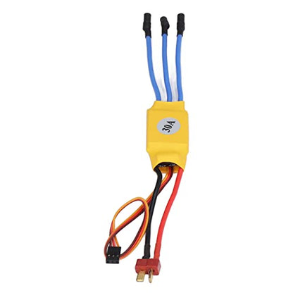 Brushless Motor Speed Controller 30A, ESC for RC Cars Boats Trucks, Waterproof High RPM Multi Protections Auto Throttle Adaptation