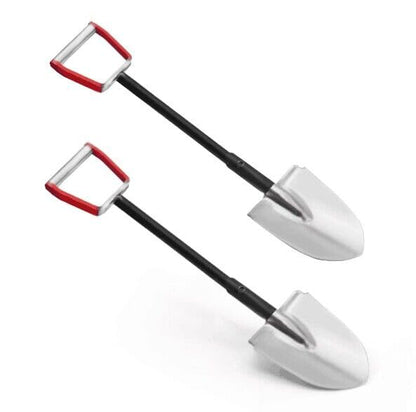 2pcs Realistic Alloy Steel Shovel for 1/24 Scale SCX24 AX24 TRX4M FCX24 RC Crawler Truck Accessory