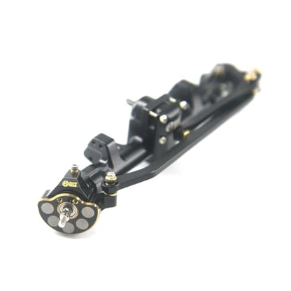 S11 Ultimate Axle with Brass Tungsten Steel Steering Knuckles +11mm Counterweight Front and Rear Axle for Axial 1/24 SCX24 RC Upgrade Parts