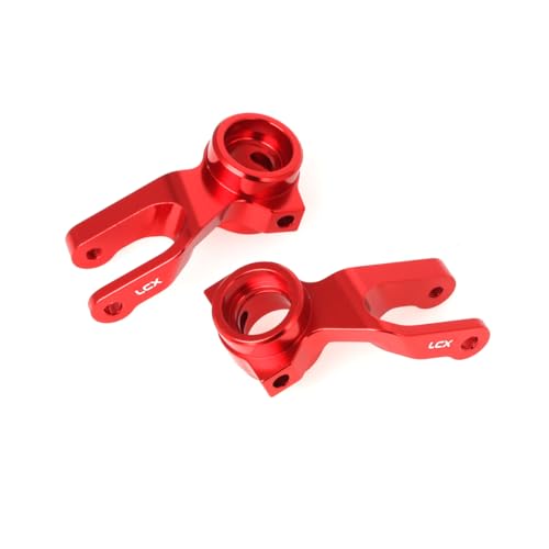 LCX Racing 1/10 RC Crawler Car Front Steering Knuckle Steering Block for RC Truck Arrma Fury Mega, Upgrades Parts Accessories (Red) - color: Red