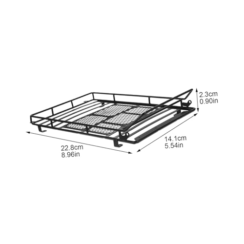PartyKindom Car Roof Luggage Bracket Durable Crawler Storage Shelf Carrier for Simulation Accessories Lightweight Design for Easy Installation Black - size: 22.8X14.1cm