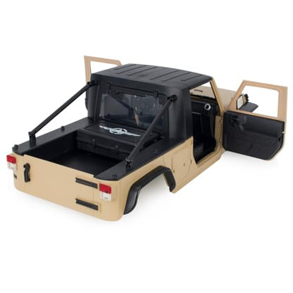 313mm Wheelbase Hard Plastic Pickup Body Shell Unassembled Kit for 1/10 RC Crawler Car Axial SCX10 90046 Jeep Wrangler (Desert Yellow) - color: Desert Yellow