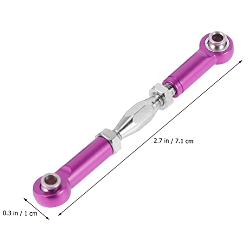 6pcs Adjustable Pull Rod Linkage Turnbuckle Rod for Rc Car Machined Metal Easy Install for Rc Vehicles - color: Purple