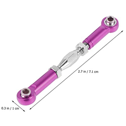 6pcs Adjustable Pull Rod Linkage Turnbuckle Rod for Rc Car Machined Metal Easy Install for Rc Vehicles - color: Purple