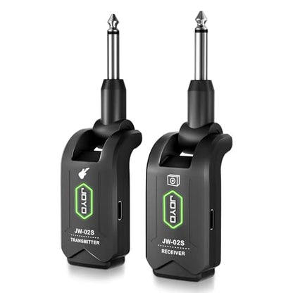 JOYO 5.8GHz Wireless Guitar System Rechargeable Transmitter Receiver with 4 Channels, Low Latency, 48kHz/24Bit, 65ft Range, 6 Hour Battery for Electric Guitar & Bass (JW-02S) - style: 5.8GHz