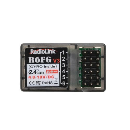 R6FG 2.4Ghz 6CH Gyro RC Receiver for RC6GS RC4GS RC4G Radiolink Transmitter Replacement