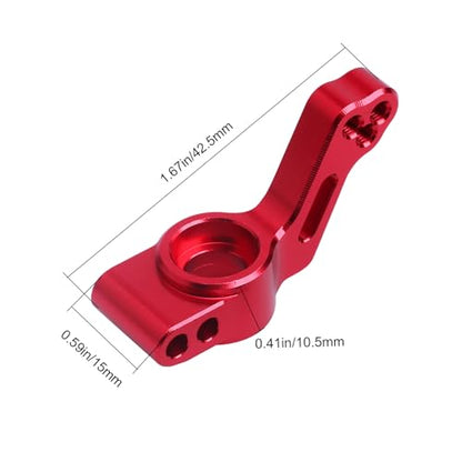 Aluminum Rear Stub Axle Carriers with Ball Bearings Upgrade Parts for 1/10 Traxxas Slash 2WD, Stampede, Rustler VXL, Replaces 3752 (Red) - color: Red