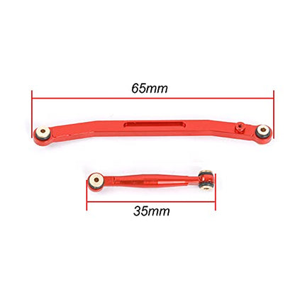 Aluminum Steering Linkage Steering Link for 1/24 Axial SCX24 RC Crawler Car Upgrades (Red) - color: Red