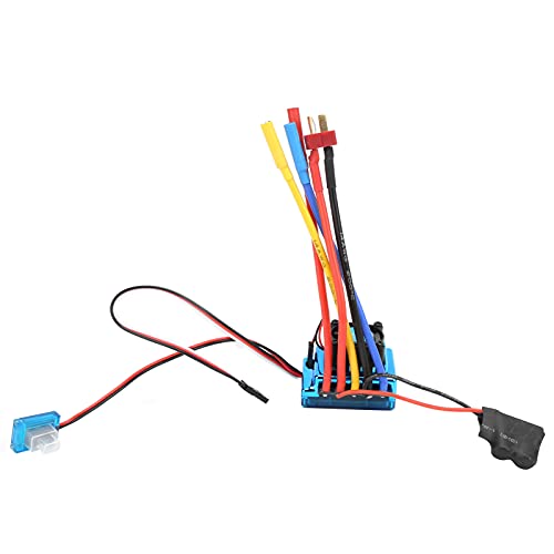 Alomejor RC 80A Brushless ESC Electric Speed Controller, ESC for 1/10 1/12 Remote Control Car Boat, Blue