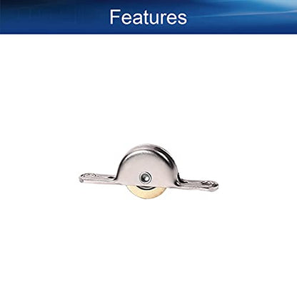 Heyiarbeit 5Pcs 1.1inch Dia Stainless Steel Electroplating Single Wheel Sliding Door Window Pulley Silver Tone,Golden - color: Silver&Gold(5Pcs), size: 1-1/9" / 28mm Dia