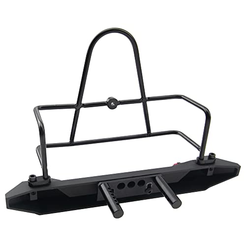 ShareGoo Metal Bumper with Tow Trailer Compatible with Axial SCX10 90046 90047 Traxxas TRX-4 Redcat Gen8 1/10 RC Crawler Car (Rear Bumper) - style: Rear Bumper