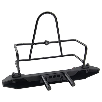 ShareGoo Metal Bumper with Tow Trailer Compatible with Axial SCX10 90046 90047 Traxxas TRX-4 Redcat Gen8 1/10 RC Crawler Car (Rear Bumper) - style: Rear Bumper
