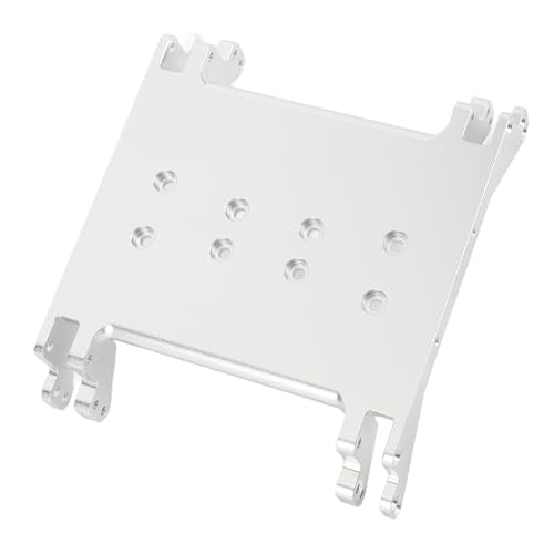 RiToEasysports Rc Car Accessories, Lightweight Aluminum Alloy Multiple Holes Chassis Skid Plate For RR10 1/10 Rc Car (Silver)