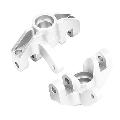 RC Steering Cup, 2pcs Aluminum Alloy Steering Cup Steering Knuckle Upgrade Accessories for LOSI Hammer Rey U4 Rock Racer 1/10 RC Car (Silver) - color: Silver
