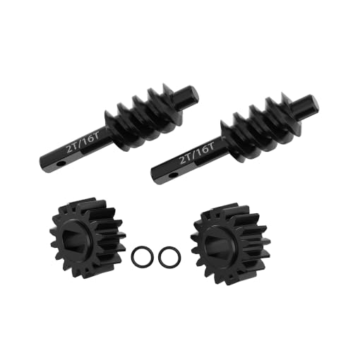 TREAL Harden Steel 2T/16T Axle Worm Gears Set for 1/30 SCX30 - size: 2T/16T