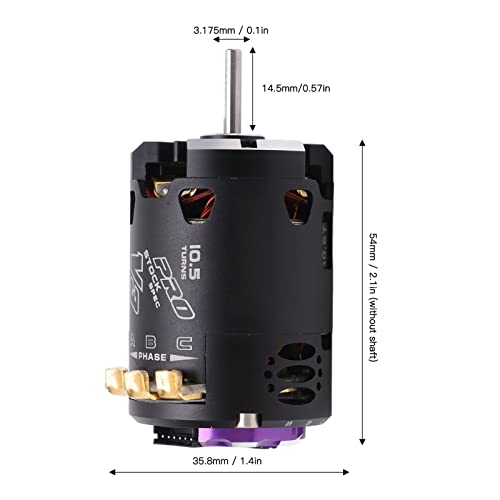 Dilwe Brushless Motor, 540 V3 10.5T Sensored Brushless Motor,RC Car Motor for 1/10 1/12 RC Off Road Drift Car, Brushless RC Motor RC Accessories
