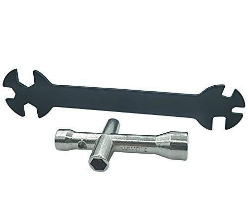 RC Multi-Function Turnbuckle Wrench & Cross Wrench for RC Repair Work | Steel RC Car Multi-Function Tool - 6 in 1 Special Wrench 3/4/5/5.5/7/8MM with Cross Wrench for 1/8 1/10 1/12 1/14 1/16 Cars