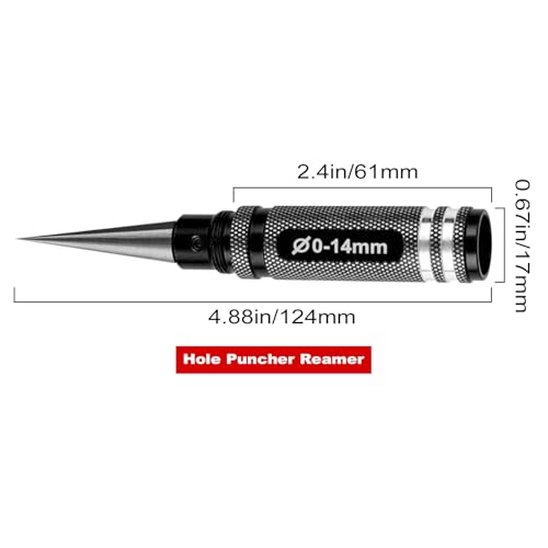 HobbyPark Steel Metal 0-14mm Hole Puncher Reamer Black for RC Tools Car Body Shell Drills