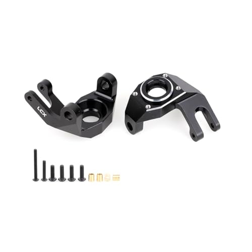LCX Racing 1/6 RC Crawler Car CNC Machined Aluminum AR90 Front Axle Steering Knuckles L/R for Axial SCX6 AXI05000, Upgrades Parts Accessories