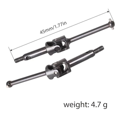 2PCS Hard Steel Drive Shaft Reinforced Steel Rear Universal Shaft for Losi 1/24 RC Crawler LOSI Micro-B 2WD Buggy Metal Parts