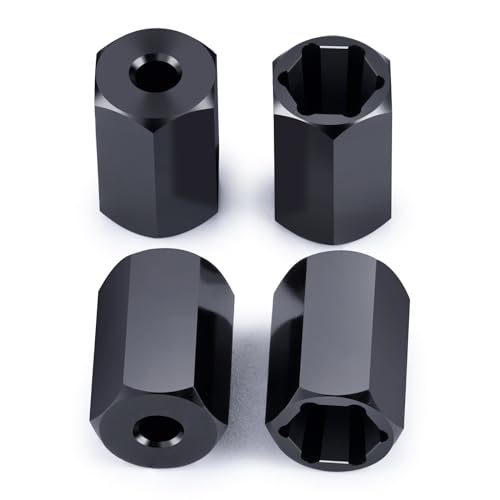 4PCS Aluminum Alloy 5mm to 7mm Wheel Hex Adapter +10mm Extented for 1/10 WPL D12 RC Truck Car 1/24 SCX24 Upgrades