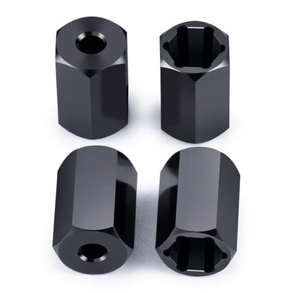 4PCS Aluminum Alloy 5mm to 7mm Wheel Hex Adapter +10mm Extented for 1/10 WPL D12 RC Truck Car 1/24 SCX24 Upgrades