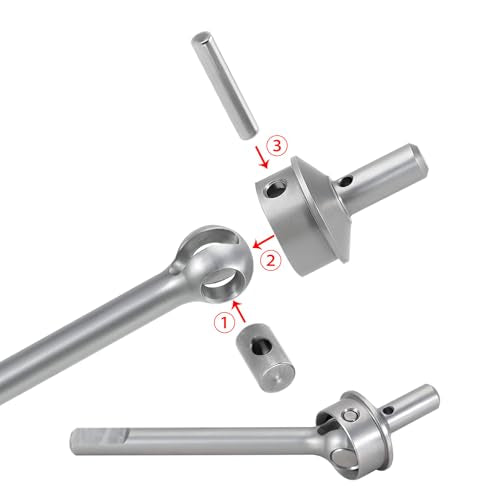 INJORA Stainless Steel Front Portal Axle Shafts for 1/18 RC Crawler Redcat Ascent-18 Upgrade - size: Front