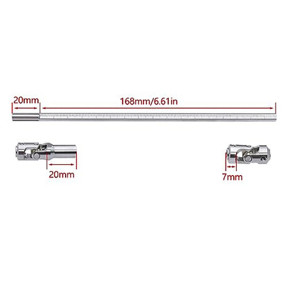 2PCS Stainless Steel Free to Cut Length Driveshaft Universal Joint Drive Shaft for 1/10 LCG DIY RC Crawler SCX10 I II III TRX4 Capra Upgrade Parts… - color: Silver