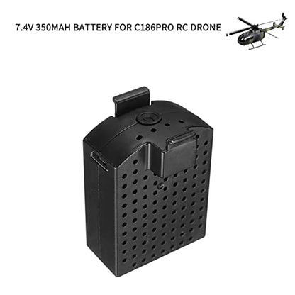 GoolRC 3PCS 7.4V 350mAh Battery for C186 Pro RC Drone Helicopter 3 Batteries